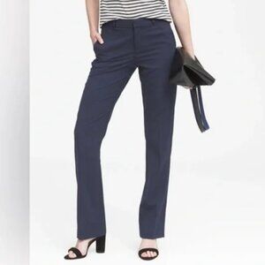 Banana Republic Lightweight Wool Blue Navy Stretch Suit Pants Logan 6P 6 Petite